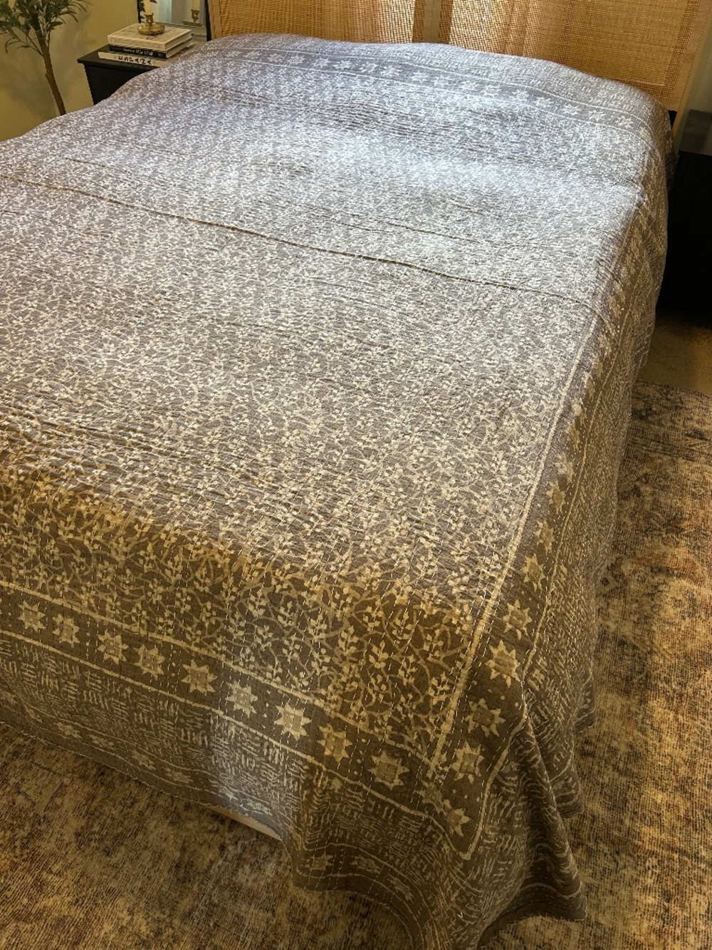 Brown Kantha Quilt